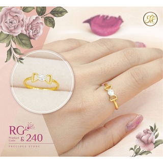 JNist แหวนเพชร ประดับเพชรสวิส CZ แหวนทอง Gold Diamond Women Ring รุ่น RG240