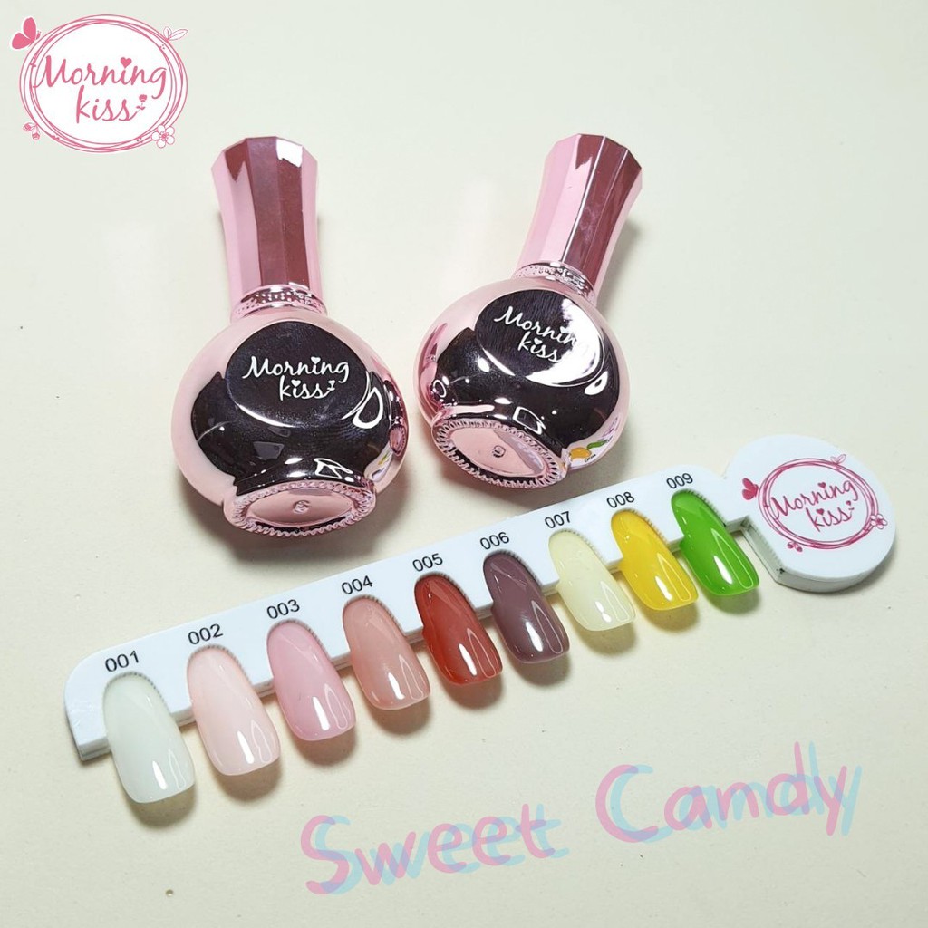 Candy Gel ยาทาเล็บ สีเจล สีทาเล็บเจล 15ml เฉดสีสวยมาก Morning Kiss ยาทาเล็บเจล เซตทำเล็บเจล เซตทำเล็