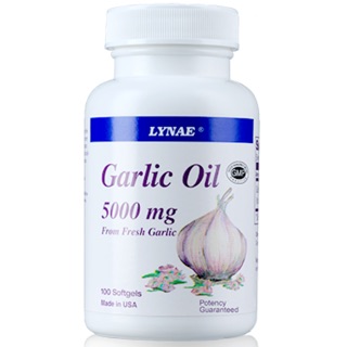 Lynae Garlic Oil 5000 mg. น้ำมันกระเทียมสกัด บรรจุ 100 แคปซูล ลดไขมันในเส้นเลือดที่ไม่ดีทั้งแอลดีแอล และคอเลสเตอรอล