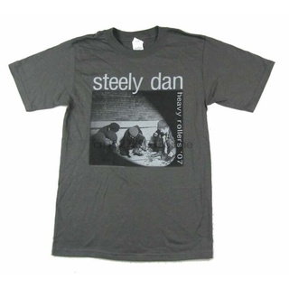 ผ้าฝ้ายคอกลมSteely Dan Heavy Rollers 2007 Tour Grey T New Merchfrom S-4XL