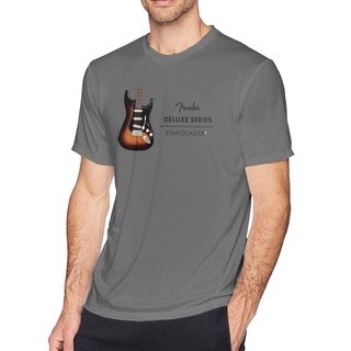 เสื้อยืด แบบนิ่ม พิมพ์ลาย Fender Deluxe Series Stratocaster สําหรับผู้ชาย