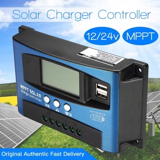 คอนโทรลเลอร์ โซล่าชาร์เจอร์ 30A 12V/24V MPPT Solar Charge Controller แผงควบคุมพลังงานแสงอาทิตย์แบบ มีจอแสดงผล