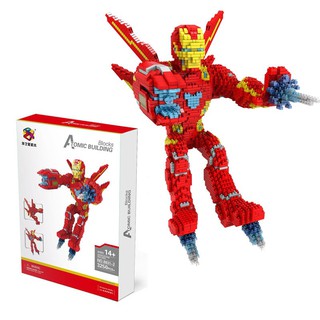 ตัวต่อนาโน ไมโคร บล็อก PZX ชุด ไอรอน แมน ยิงจากผ่ามือ ปล่อยพลัง แสง ไซส์ จัมโบ้ Marvel Iron Man Laser Palm