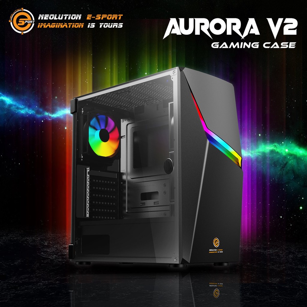 Gaming Case RGB Neolution E-Sport Case Aurora V2 รุ่นใหม่