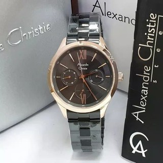 Alexandre CHRISTIE AC 2796BF นาฬิกาข้อมือสําหรับสตรี AC2796 สีดําสีโรสโกลด์