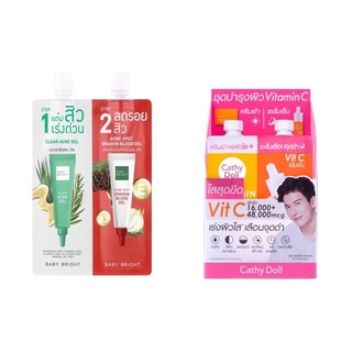 BABY BRIGHT CLEAR &amp; TREAT ACNE SET ซองคู่ ขนาด 6G+6G