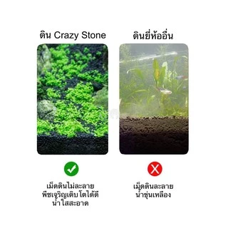 (พร้อมส่ง) ดินปลูกไม้น้ำ Crazy Stone เม็ดขนาด S, M ขนาด 3L