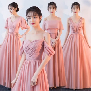 New 🎉 ชุดราตรี ชุดเพื่อนเจ้าสาวสีชมพูสุดสวยหรู