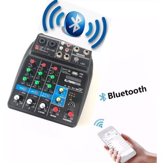 มิกเซอร์ MINI 4-channel มีBluetooth MP3 USB SD รุ่น LX4