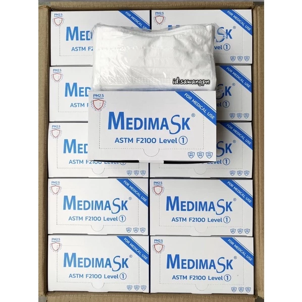 Medimask เมดิแมส หน้ากากอนามัย 3ชั้น 50ชิ้นต่อกล่อง เกรดการแพทย์ ใช้ในโรงพยาบาล พร้อมส่ง thumbnail 10