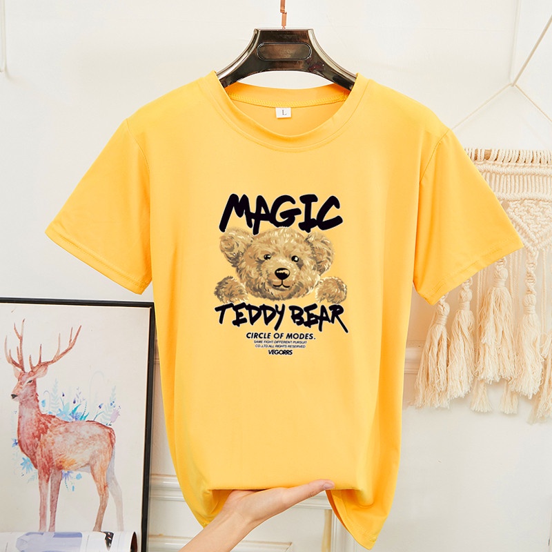 BK-230-SHORT เสื้อยืดแขนสั้นพร้อมส่ง 8สี สกรีนลายการ์ตุน ผ้ายืดเด้งใส่สบาย ใส่ได้ทั้งหญิงและชาย *S-3XL ส่งในไทย**