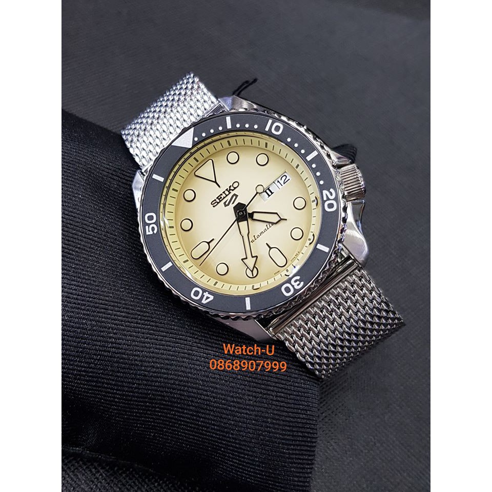 นาฬิกาข้อมือผู้ชาย Seiko 5 sports Automatic SRPD67K1 สายถัก สไตล์วินเทจ