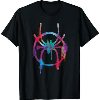 เสื้อยืด พิมพ์ลาย Marvel Spider-Man Into the Spider-Verse Rainbow Icon สําหรับผู้ชาย