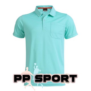 เสื้อโปโลผู้ชายคอปกแขนสั้นสีเขียว grand sport ผ้า Poly Lite 012572 S-3XL(4L)