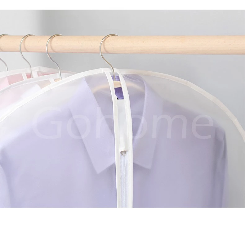 ถุงคลุมเสื้อผ้า ถุงใส่เสื้อผ้า ถุงใส่สูท กันฝุ่น แบบมีซิป สีขาวขุ่น thumbnail 6