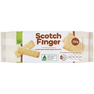 Woolworths Scotch Finger Biscuits 250g  วูลเวิร์ธ สก๊อต ฟิงเกอร์ บิสกิต 250g