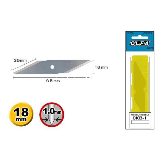 ใบมีดคัตเตอร์ OLFA CKB-1 / CKB-2 (บรรจุ2ใบ/แพ็ด)