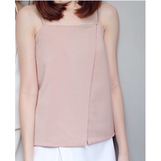 เสื้อสายเดี่ยว สีนู้ด Classy cross top