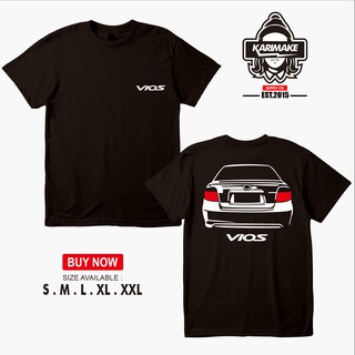 เสื้อยืดผ้าฝ้ายพิมพ์ลายแฟชั่น เสื้อยืด ลายรถยนต์ Toyota Vios 1st Gen
