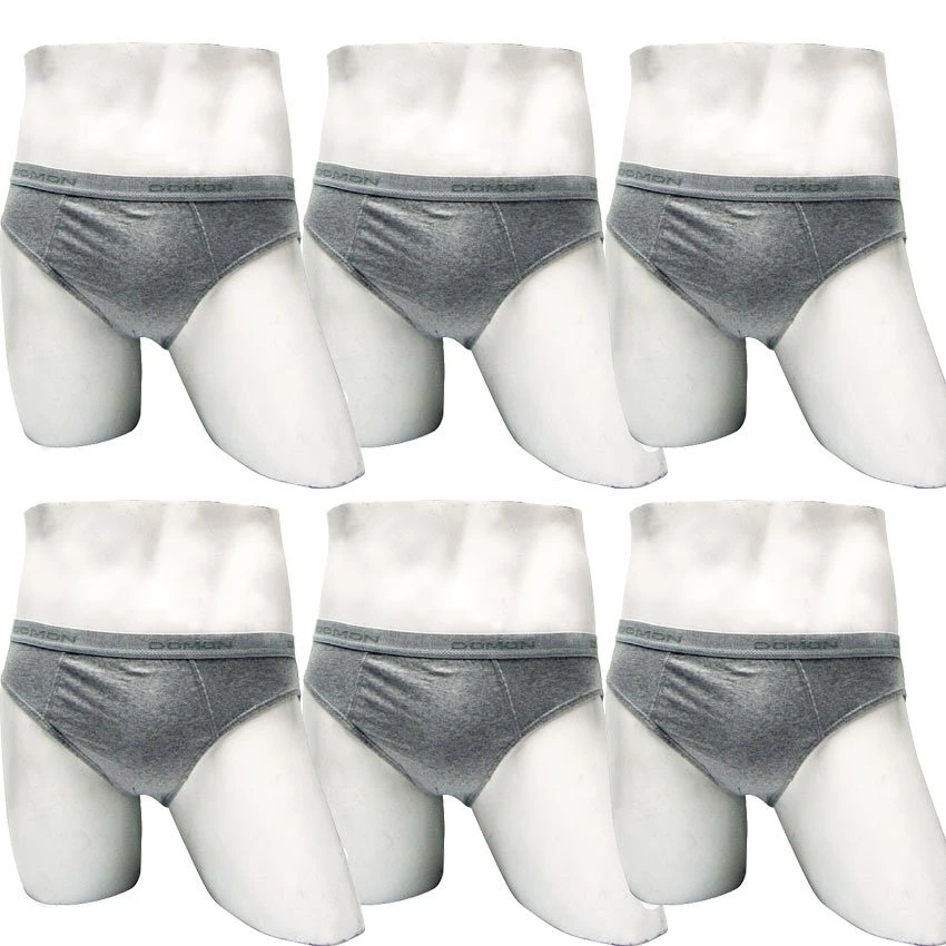 DOMON UNDERWEAR กางเกงในโชว์ขอบ DOMON 6 ตัว/1 เซ็ต (เทาล้วน 6 ตัว)