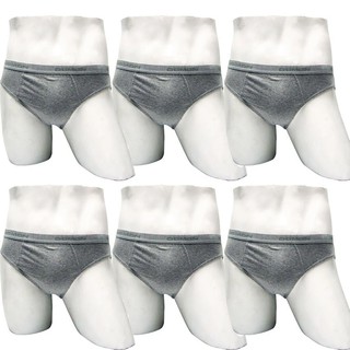 DOMON UNDERWEAR กางเกงในโชว์ขอบ DOMON 6 ตัว/1 เซ็ต (เทาล้วน 6 ตัว)
