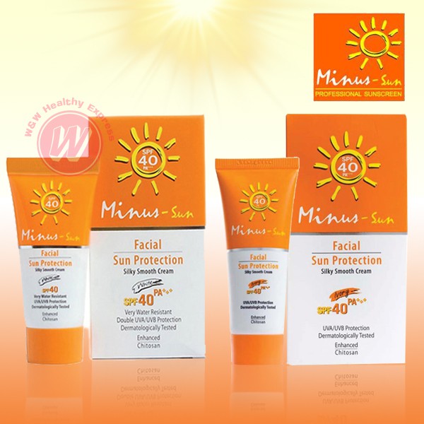 Minus sun facial sun protection silky smooth cream 25 g ไมนัสซัน ครีมกันแดด พร้อมปกปิด มีให้เลือก 2 สี White หรือ Ivory