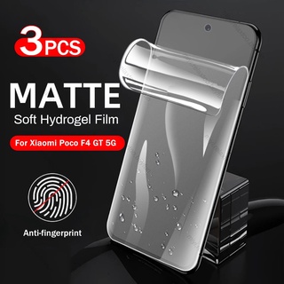 3Pcs 9999D Matte Hydrogel Film For Poco F4 GT 5G Frosted Screen Protector Not Glass On Pocof4gt Poko Little F 4 Pocof4 GT 5G NFC