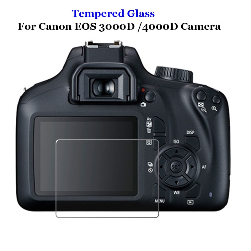 ฟิล์มกระจกนิรภัยกันรอยหน้าจอ LCD 9H 2.5D กันระเบิด กันรอยขีดข่วน สําหรับกล้อง Canon EOS 3000D 4000D 7600D