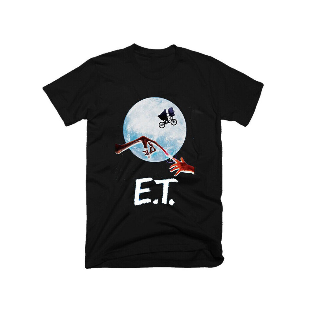 【100% cotton】Ngf32t65e เสื้อยืดลําลอง ผ้าฝ้าย แขนสั้น พิมพ์ลาย E.T 1982 Fantasy Film Old Movie S สํา
