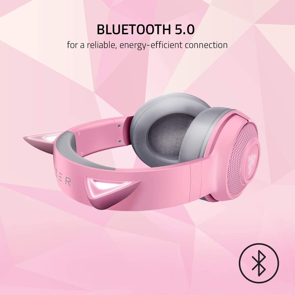 Razer Kraken BT Kitty Edition Wireless Bluetooth Headset with Razer Chroma RGB - Quartz (หูฟังไร้สาย) #7