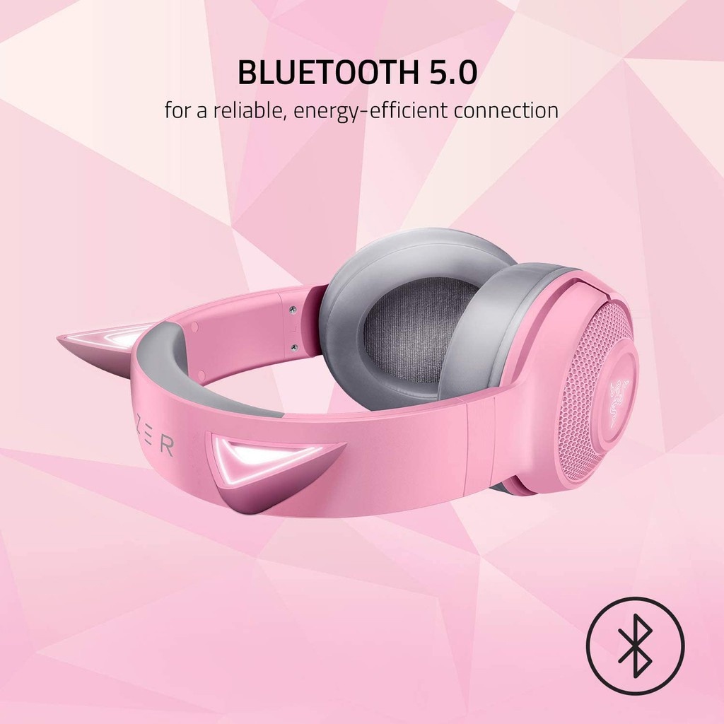 Razer Kraken BT Kitty Edition Wireless Bluetooth Headset with Razer Chroma RGB - Quartz (หูฟังไร้สาย) #7