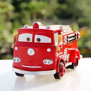 Cute Disney Cars Red Fire Truck Kids Toy Model Boy Girl Birthday Gifts Decoration