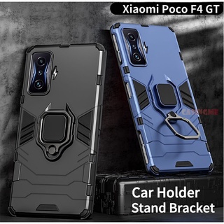 เคสโทรศัพท์มือถือ กันกระแทก พร้อมขาตั้งแม่เหล็ก สําหรับ Xiaomi Poco F4 GT Pocof4Gt PocoF4 F4GT