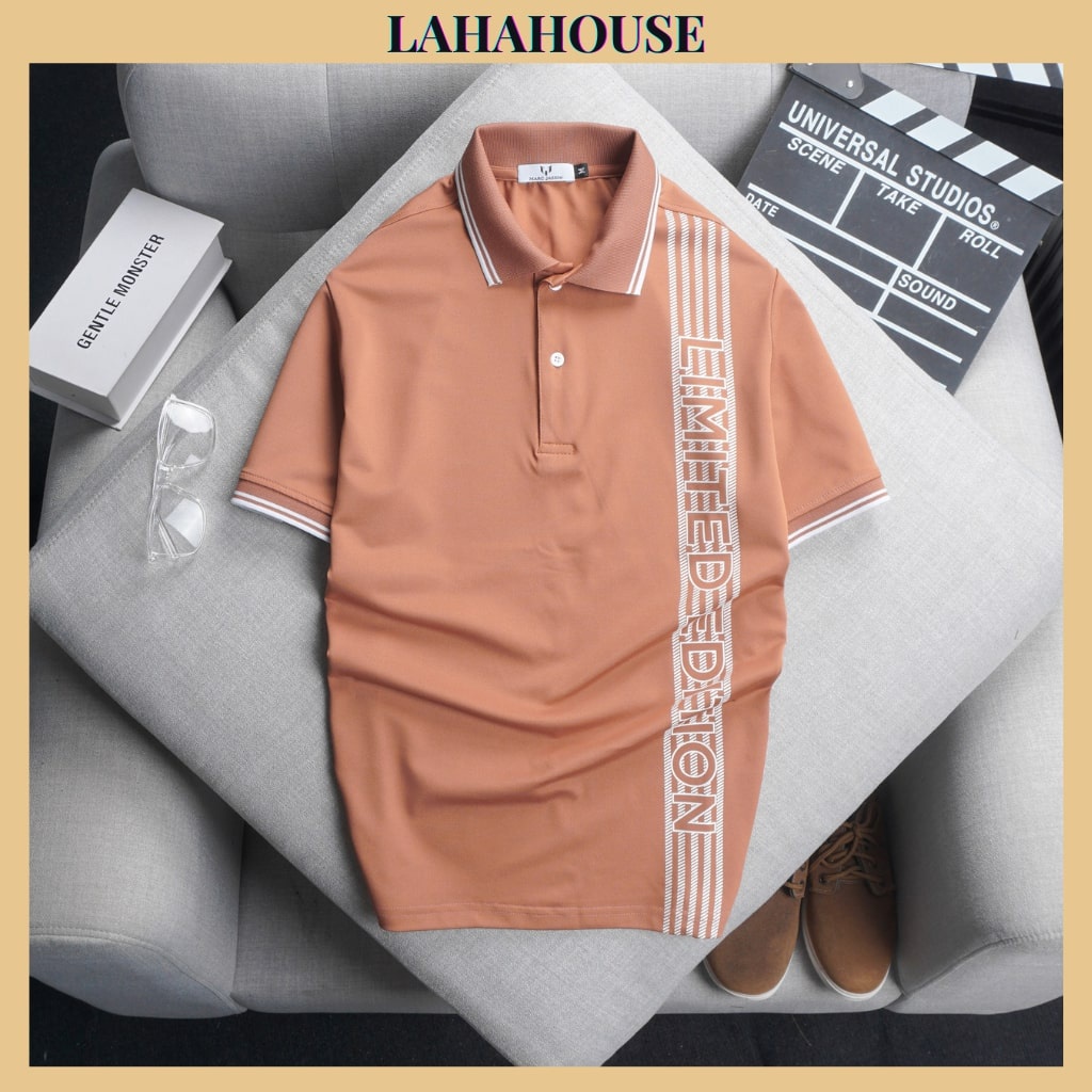 เสื้อยืดโปโลผู้ชายคุณภาพสูงรวมพื้นฐานคอปกอ่อนเยาว์ทั้งชายและหญิงสวยหรูหรา - PLMS09- Marc Limited sof