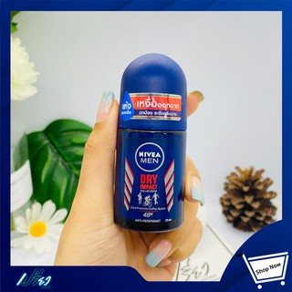 NIVEA men dry impact roll-on 25ml. นีเวียเมน โรลออน ดราย อิมแพ็ค 25ml. 1 ขวด