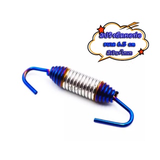 สปริงยึดคอท่อ (เลส) ขนาด6.5cm สีเงิน+ไทเท (1ตัว)