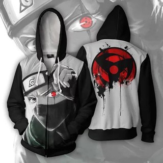 เสื้อแจ็กเก็ตกันหนาว มีฮู้ด แต่งซิป ลายการ์ตูนนารูโตะ Itachi And Kakashi (รีเซ็ต)