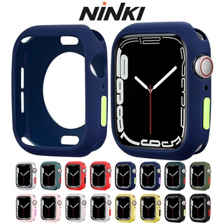 Ninki เคสนาฬิกาข้อมือ TPU นิ่ม กันกระแทก พร้อมปุ่มเปลี่ยน สําหรับ Apple Watch Series 8 7 41 มม. 45 มม. iWatch 8 7 41 มม. 45 มม.