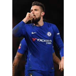 โปสเตอร์ Olivier Giroud ฌีรู Chelsea โปสเตอร์เชลซี วอลเปเปอร์ poster ฟุตบอล Football โปสเตอร์ฟุตบอล ตกแต่งผนัง