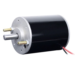 DC 220V 120W Carbon Brush DC Motor Positive and Negative Double Ball Bearing Motor Spindle for Small Bead Machine Shaft