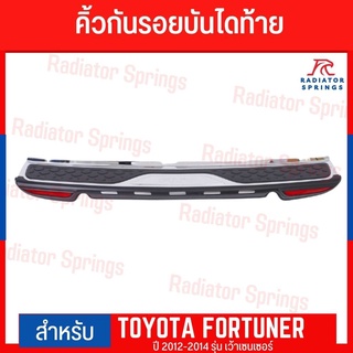 คิ้วขอบบันไดท้ายสำหรับ Toyota Fortuner 2012 สีดำด้านตัดด้วยโครเมียม มีแบบเต็ม และแบบเว้าเซ็นเซอร์