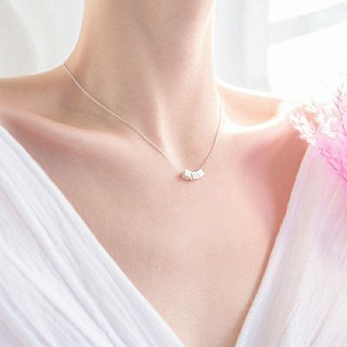 สร้อยคอมินิมอล • Silver Cube Necklace