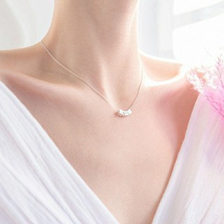 สร้อยคอมินิมอล • Silver Cube Necklace