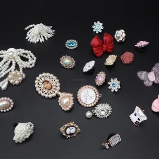 จี้ไข่มุก พลอยเทียม เครื่องประดับ สําหรับรองเท้าผ้าใบ เชือกผูกรองเท้า DIY