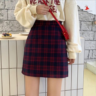 Net red plaid skirt spring and summer female 2021 new slim casual short skirt student high waist 8002