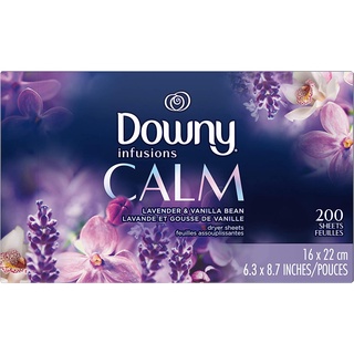 Downy : DWNLNV-200* แผ่นปรับผ้านุ่ม แผ่นอบผ้า Infusions Dryer Sheets, Lavender &amp; Vanilla , 200 count