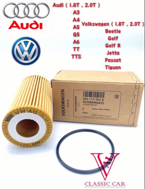 กรองน้ํามันเครื่อง Audi Volkswagen - Golf MK7 Passat B8 / Audi A4 1.8 2013- / Audi Q5 2013- 06L 115 