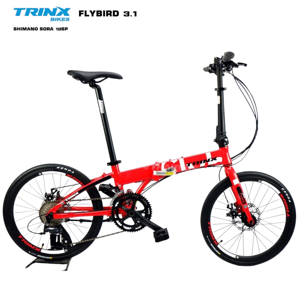 จักรยานพับได้ TRINX FLYBIRD 3.1 ล้อดิสเบรค 451 ชุดเกียร์ shimano sora 18 speed เฟรมอลูมิเนียม, 2020