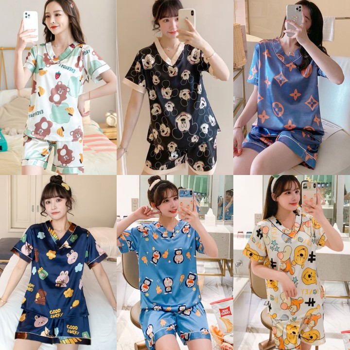 HotSale! ☃???????? ใหม่ล่าสุด++ ชุดนอนแขน-ขาสั้น ชุดนอนลายการ์ตูน ชุด ...