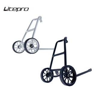 Litepro ชั้นวางล้อหลังจักรยาน แบบพับได้ ขาแมงมุม ประเภท Q สําหรับ Brompton 3Sixty